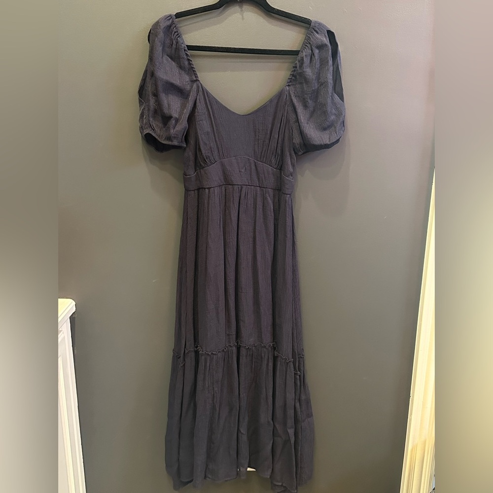 Altar'd State | Navy Blue Maxi Dress | Open Shoulder Design | Small - Picture 2 of 8